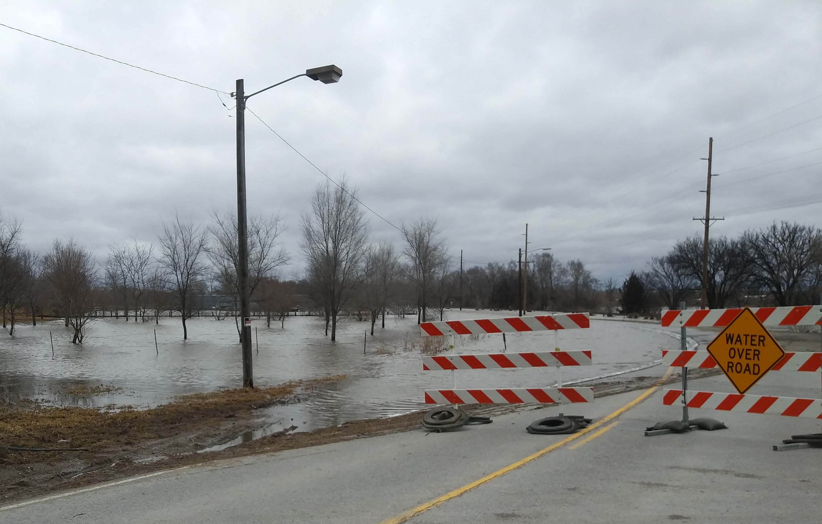 Flooded roads, Picture from Sarah Browning, Nebraska Extension Educator