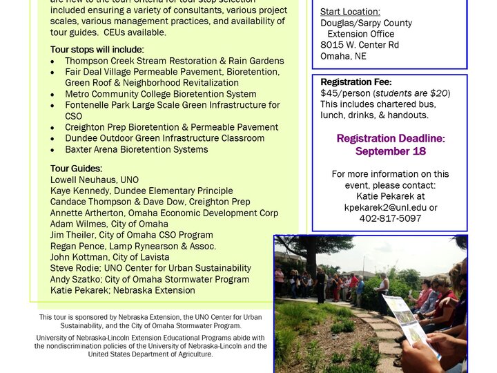 2017 Omaha Stormwater Management Tour flyer