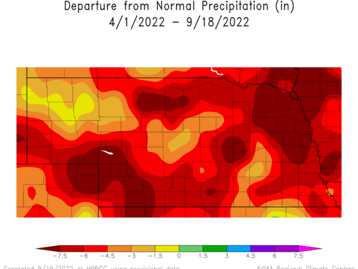 departure from normal precipitation 2022