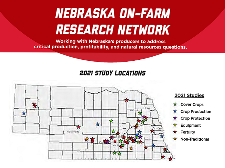 on-farm research location map