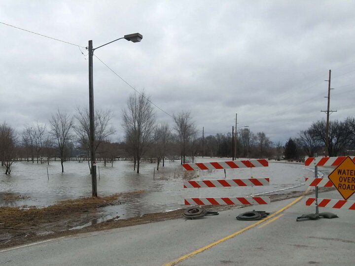 Flooded roads, Picture from Sarah Browning, Nebraska Extension Educator