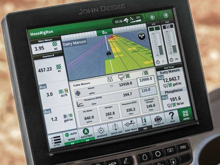 Combined display of GPS technologies and real-time constituent sensing during manure application