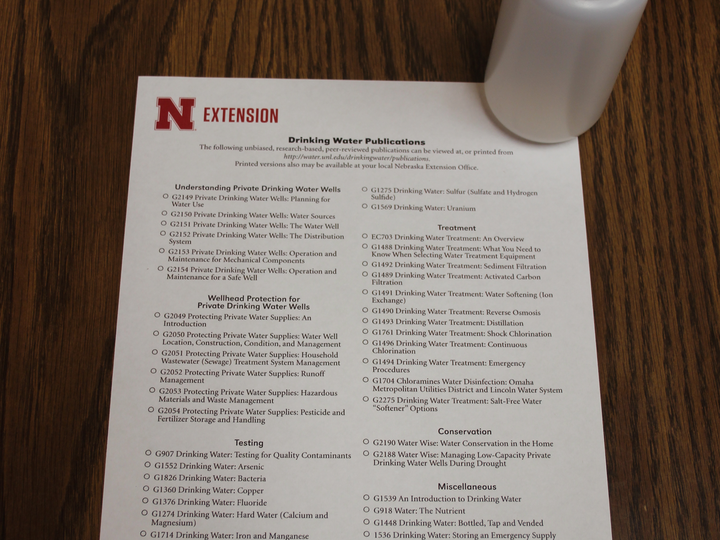 Testing kit and list of publications