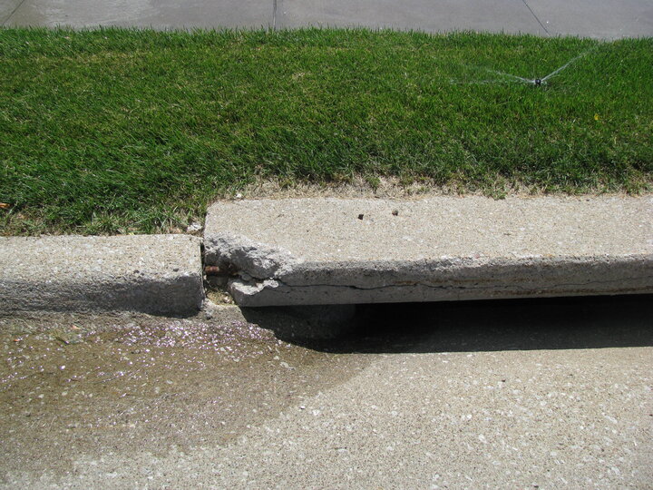 Rain water and irrigation go to the storm drain