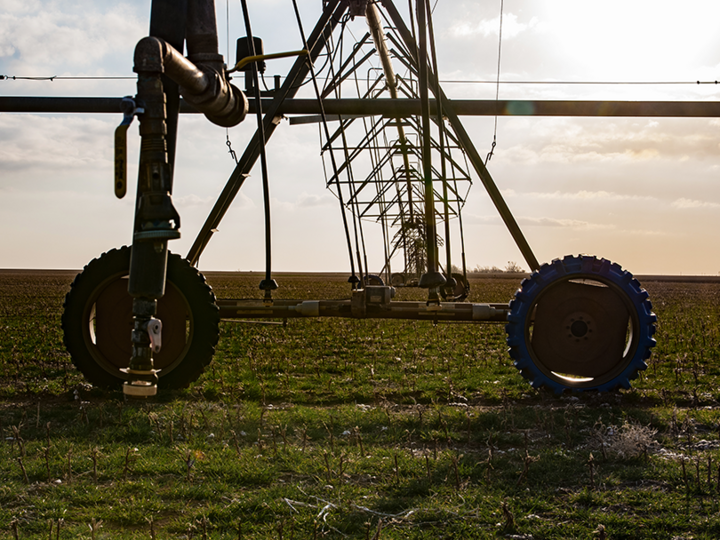center pivot sitting in field (courtesy CropWatch)