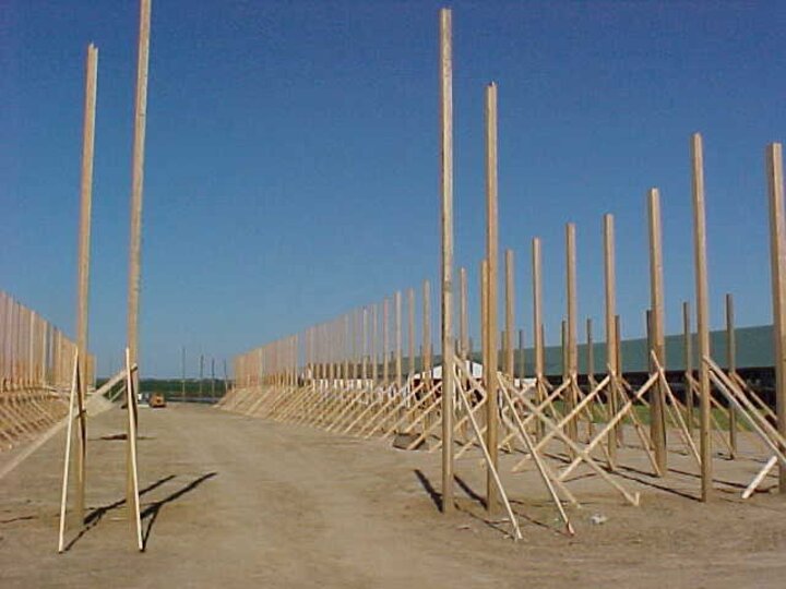 livestock building under construction