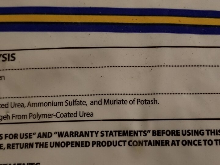 fertilizer bag percentage