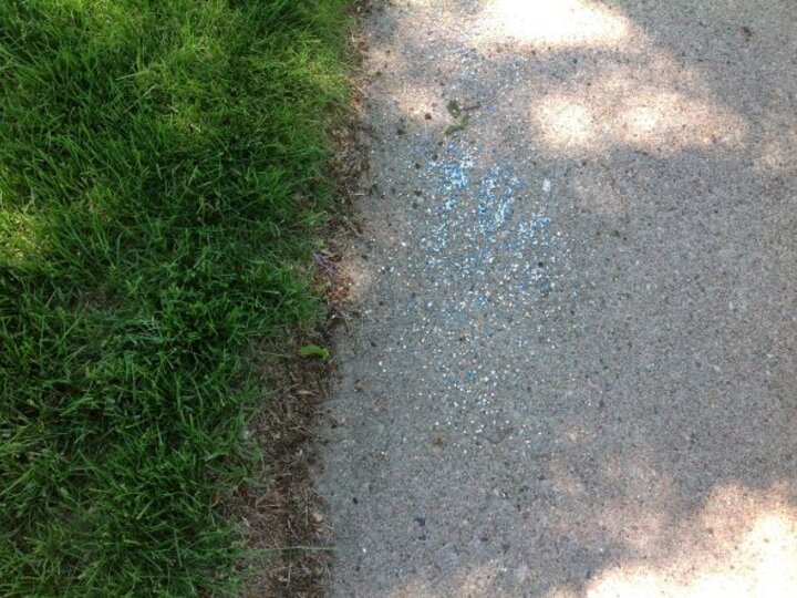 Fertilizer on the sidewalk