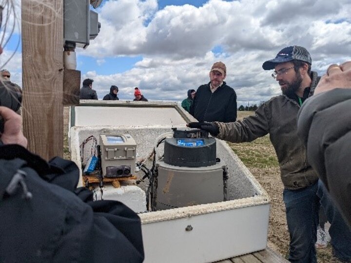 photo of monitoring and water sample collection station for phosphorus levels