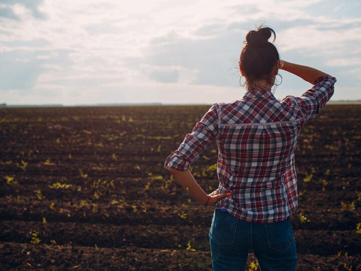 woman on farm