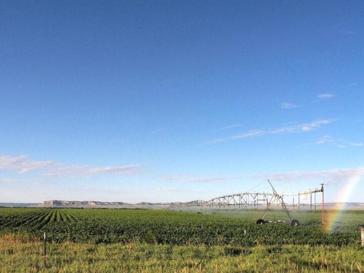 Center pivot irrigation in Scotts Bluff County, Nebraska