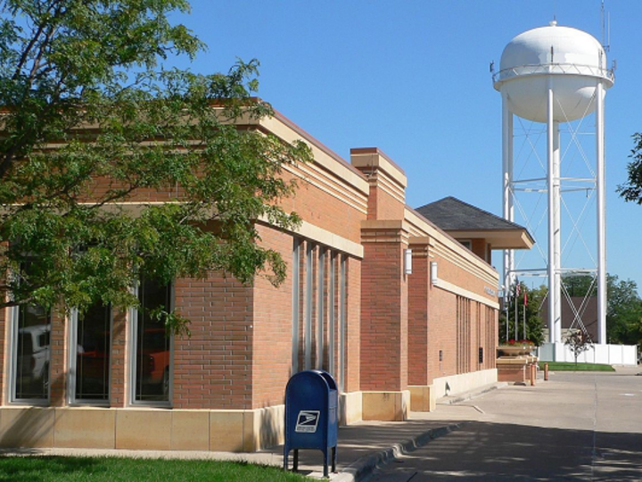 main street and water tower