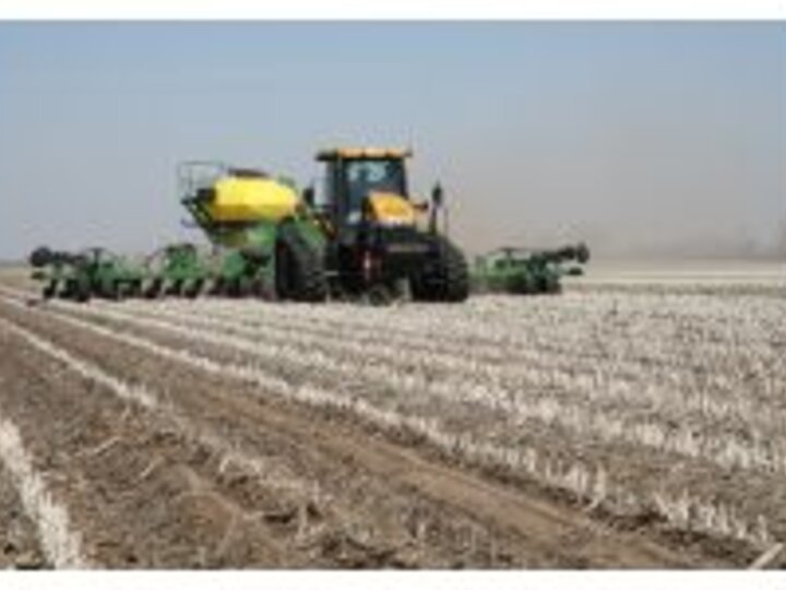 Pesticide being applied to a field