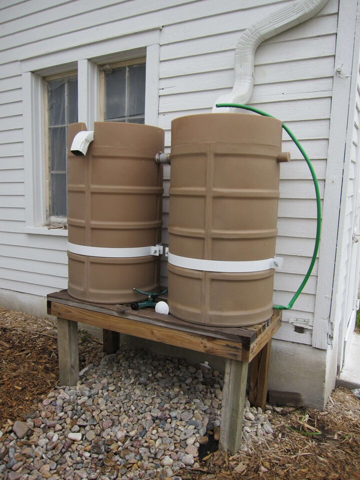 double rain barrels