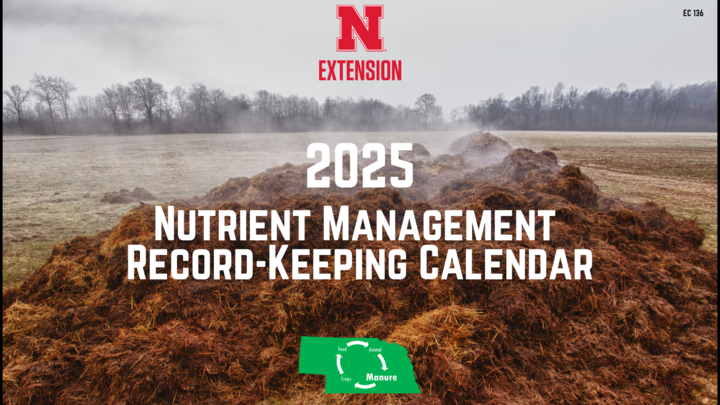 2025 cover of the nutrient management record keeping calendar