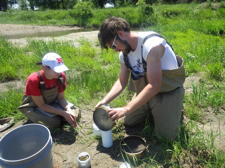 Photo of a stream being tested