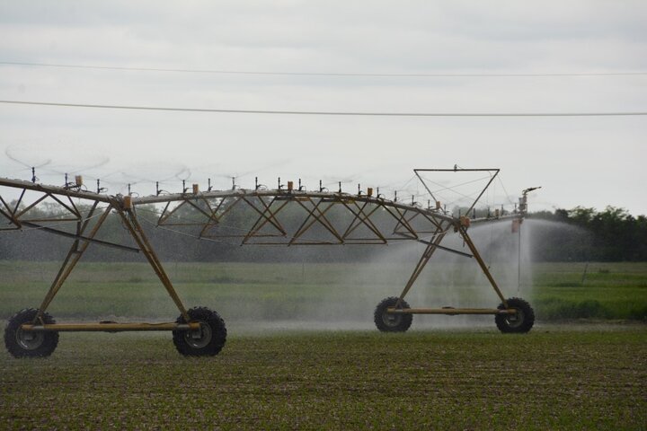 a center pivot with a leak