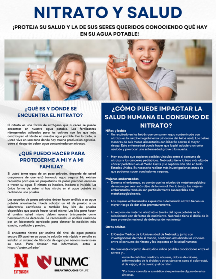 Nitrate and Health Flyer (Spanish)