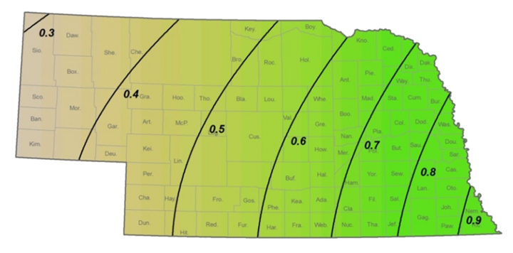 average weekly precipitation in August