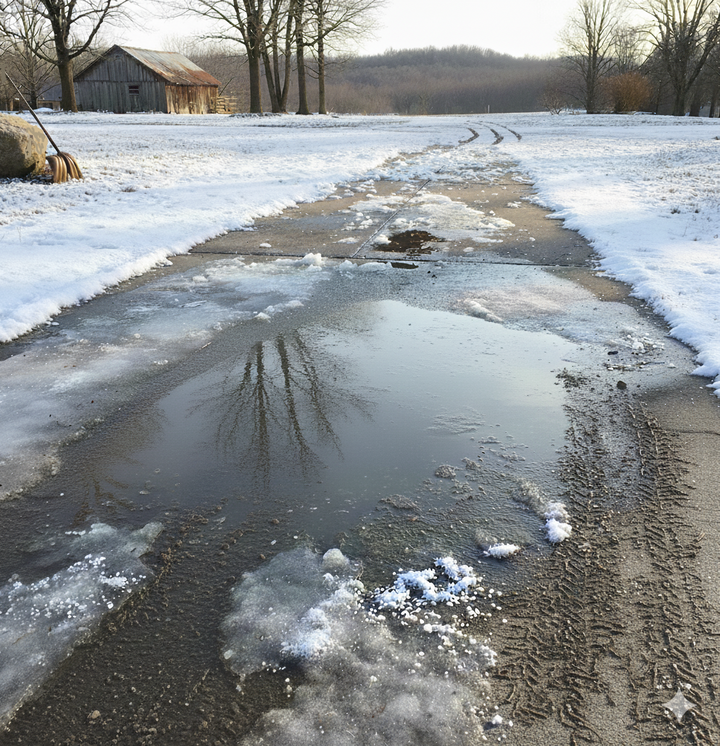 Winter stormwater runoff