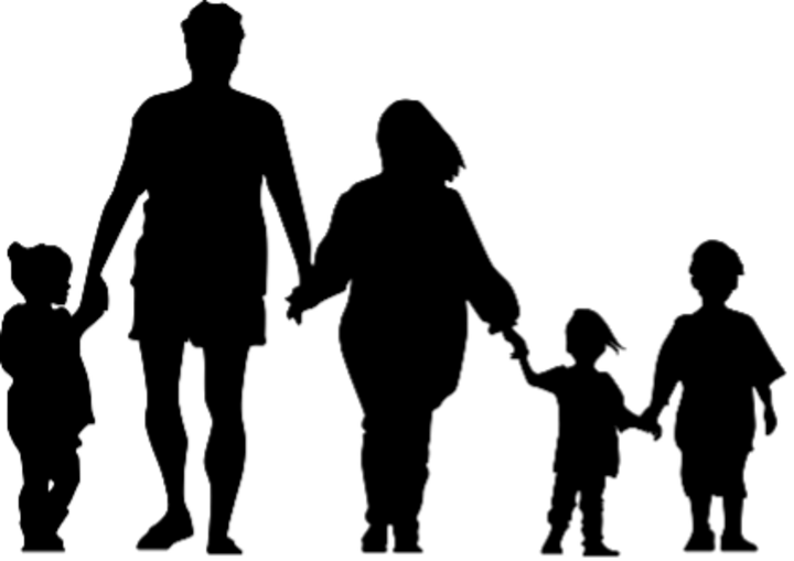 graphic of a family holding hands