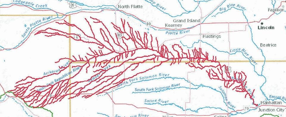 Republican River drainage system