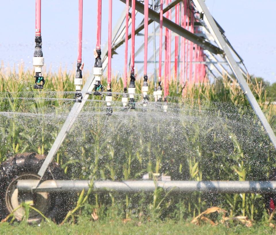 Center pivot in field