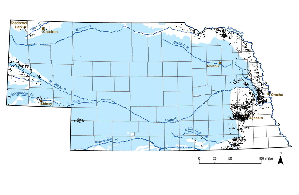 Map showing the extent of the High Plains Aquifer