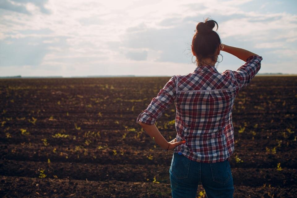 woman on farm