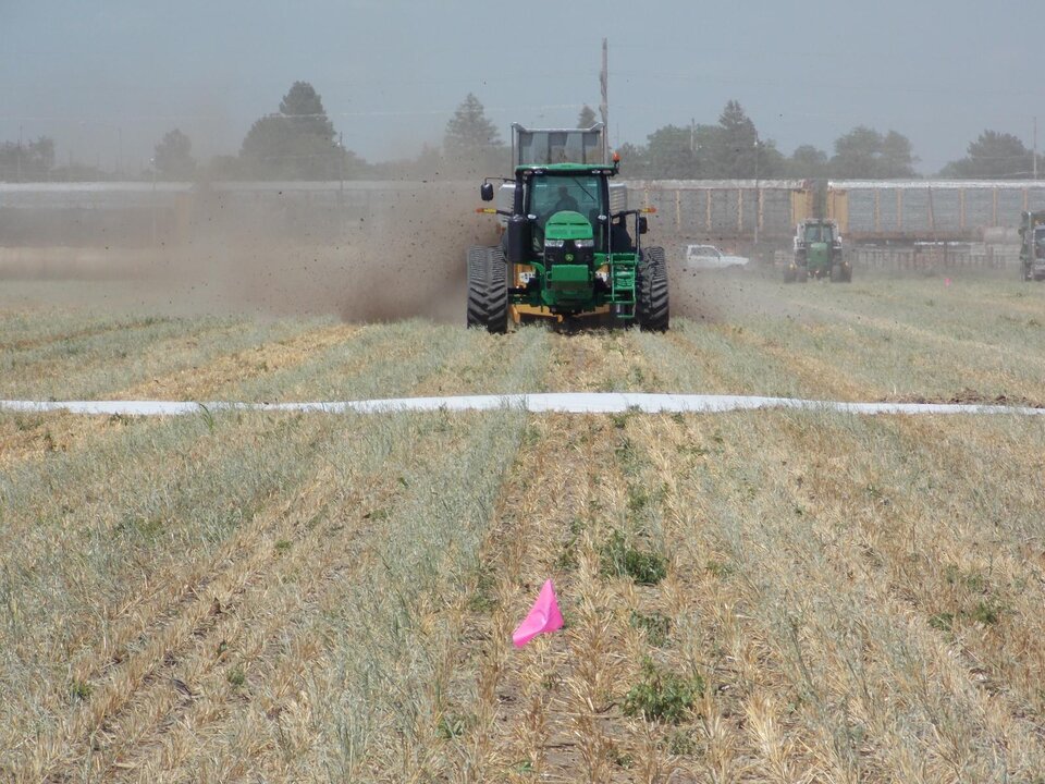 Spreader over plastic sheet